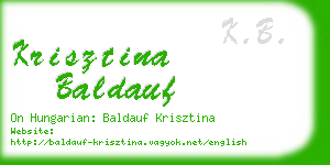 krisztina baldauf business card